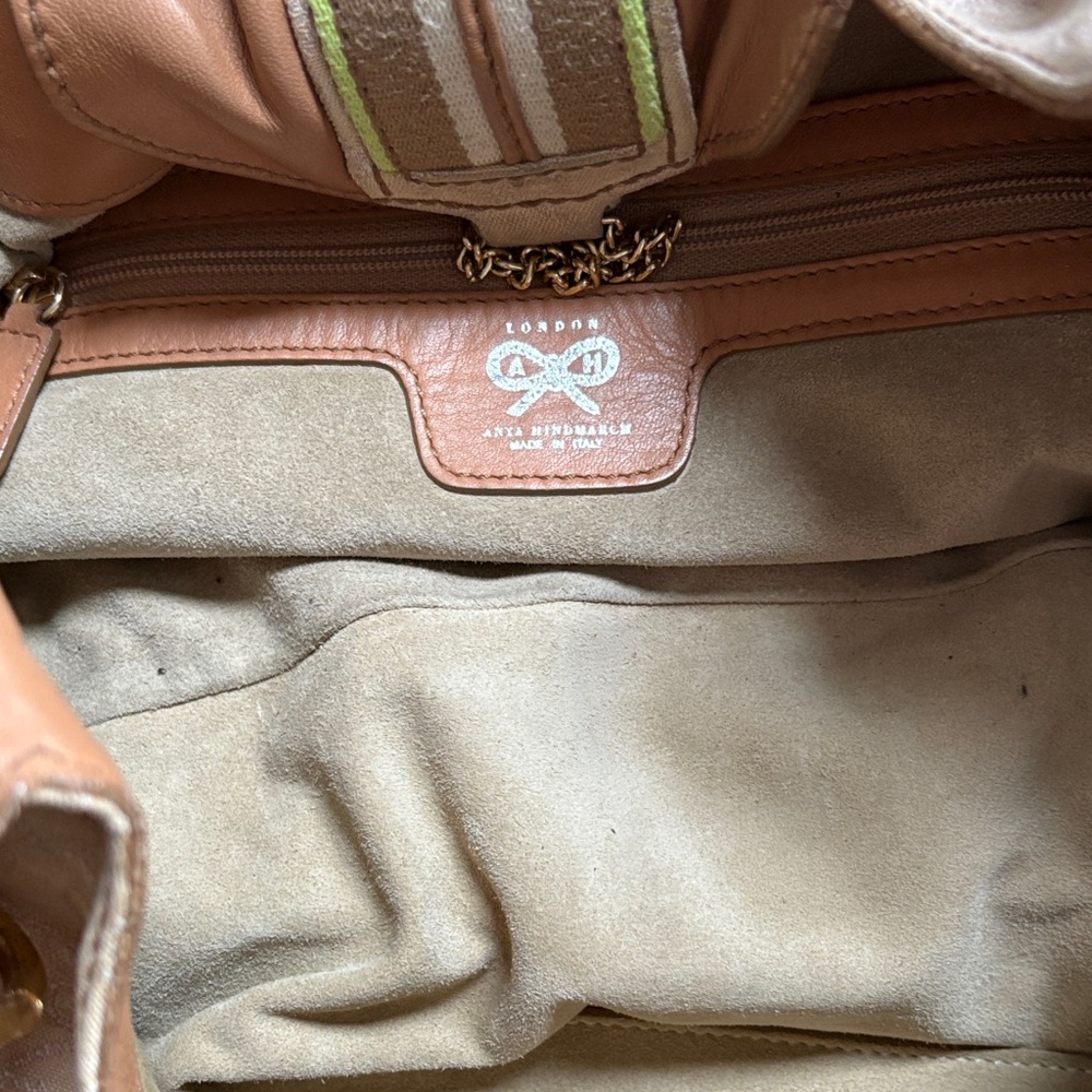 Anya Hindmarch Leather Shoulder Bag Made In Italy Gucci like - Picture 7 of 12